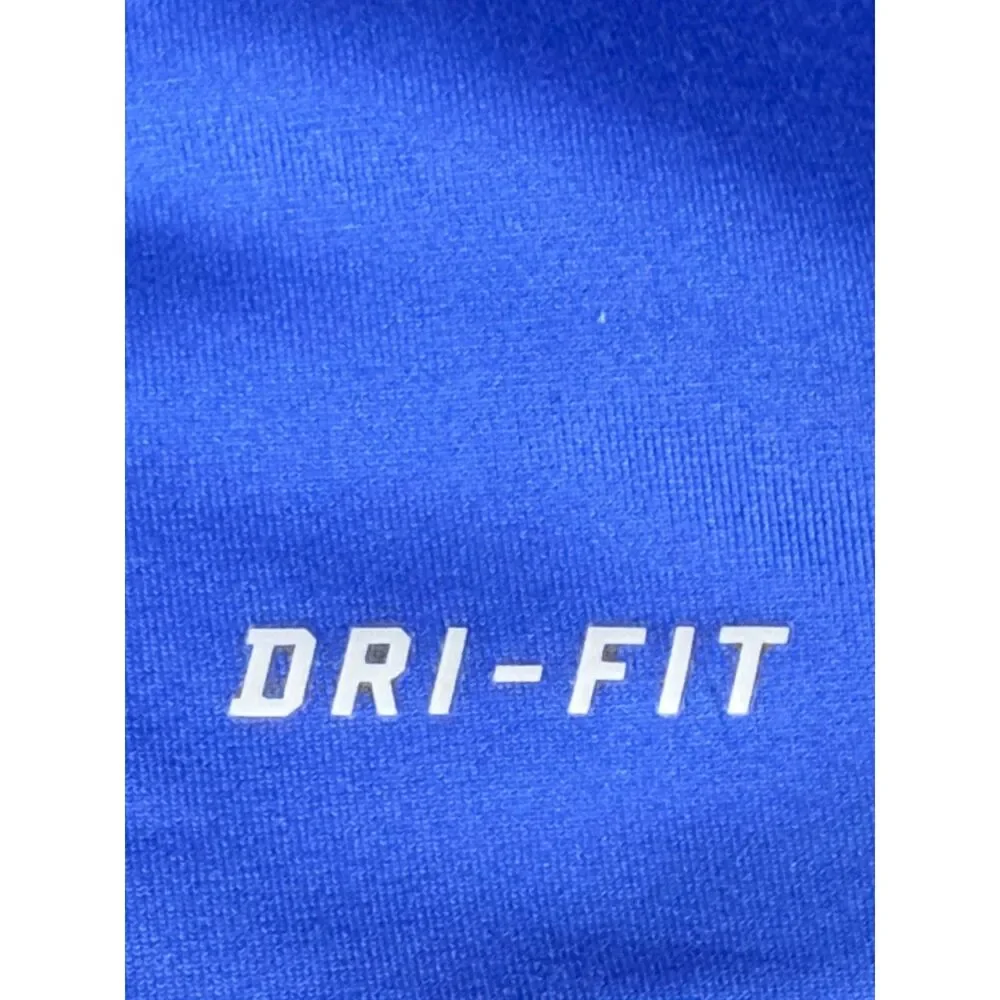 Nike Dri-FIT Women's Medium Blue Full Zip Running Jacket Reflective Pockets